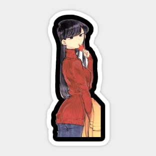 Komi san autumn Sticker